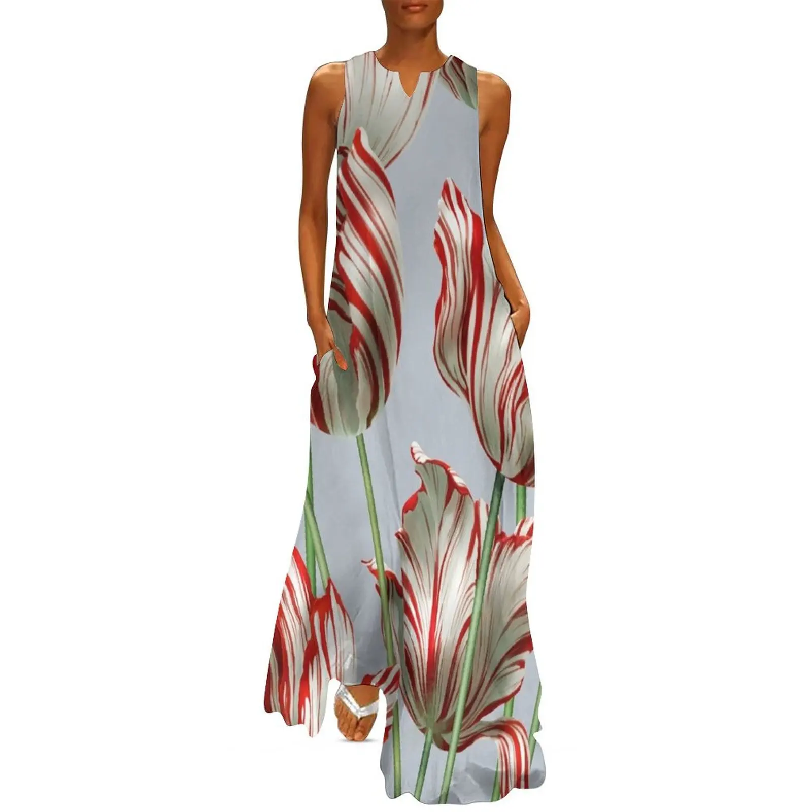 

Tulipomania - The Semper Augustus Long Dress women"s summer dresses 2024 women dresses