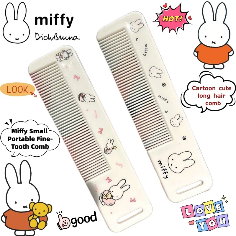 

New Miffy Cute Animation Peripheral Cartoon Small Portable Toothcomb Gift Personality Creative Student Long Hair Comb Wholesale