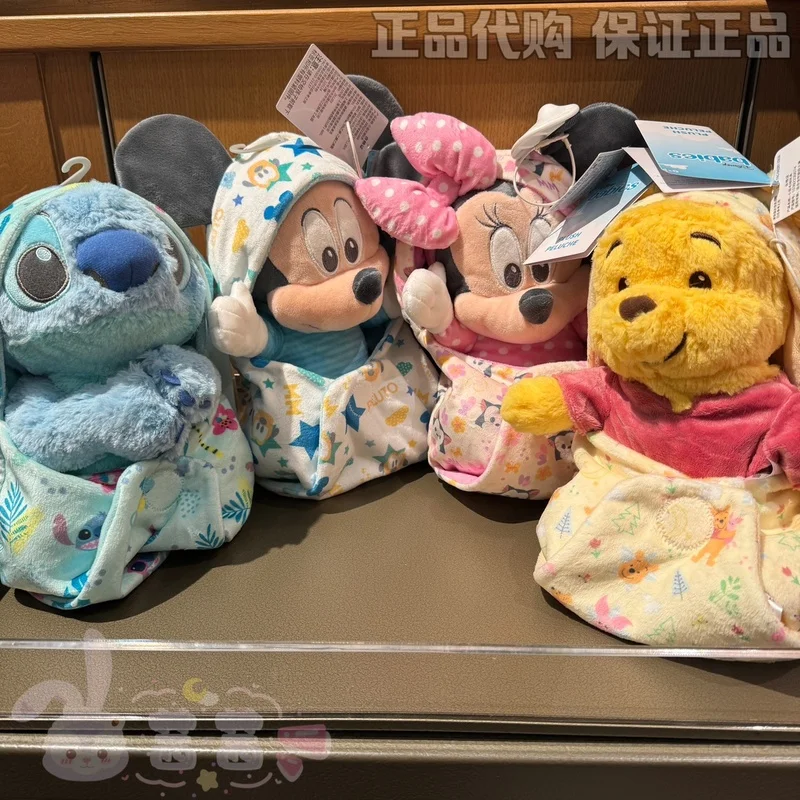 

Disney Plush Toy Doll Mickey Mouse Stitch Bear Combination Birthday Gift Soft Stuffed Animal For All Ages
