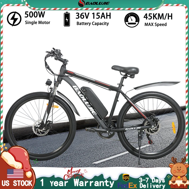 

Электрический велосипед BAOLUJIE S1 с двигателем 500 Вт для взрослых, 36 В, 15 Ач, электронный велосипед, 28 миль в час, электрический велосипед с шинами 26 дюймов, UL2849, гарантия 1 год】