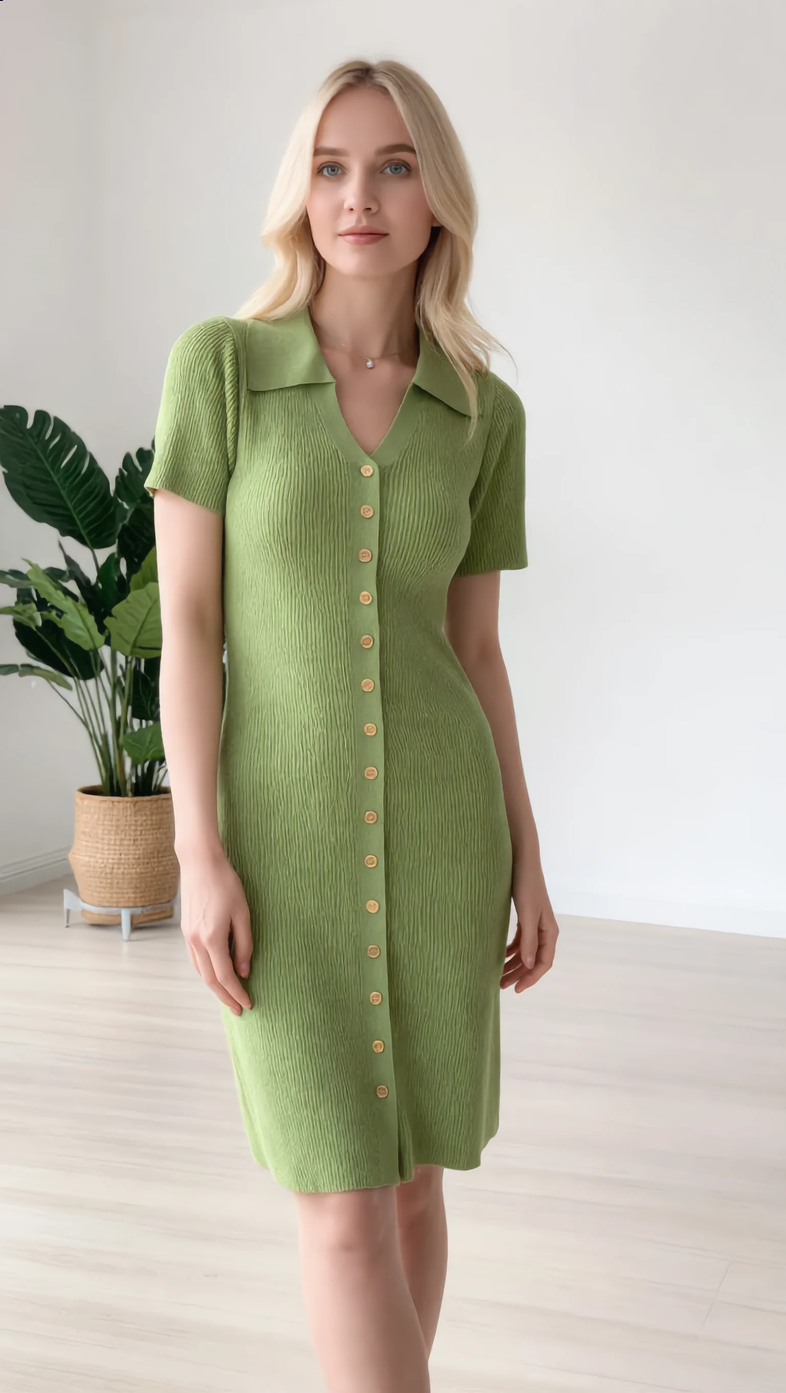 

A stylish women's knit dress is suitable for daily commutes, work, light business meetings, informal meetings, weekend dates, af