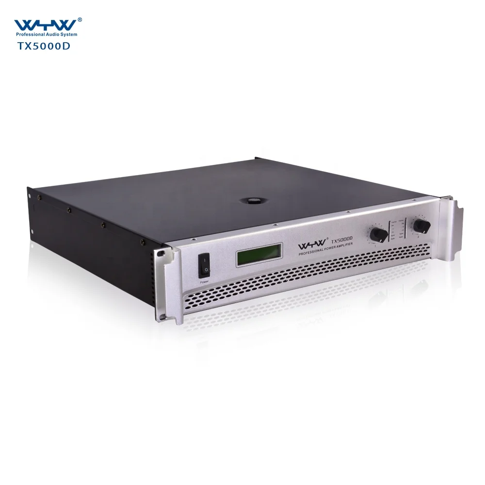 800W Class H Two Channels Bridge Mode Audio Power Amplifier With LED Display For Stage DJ Band Live Show Performance Power