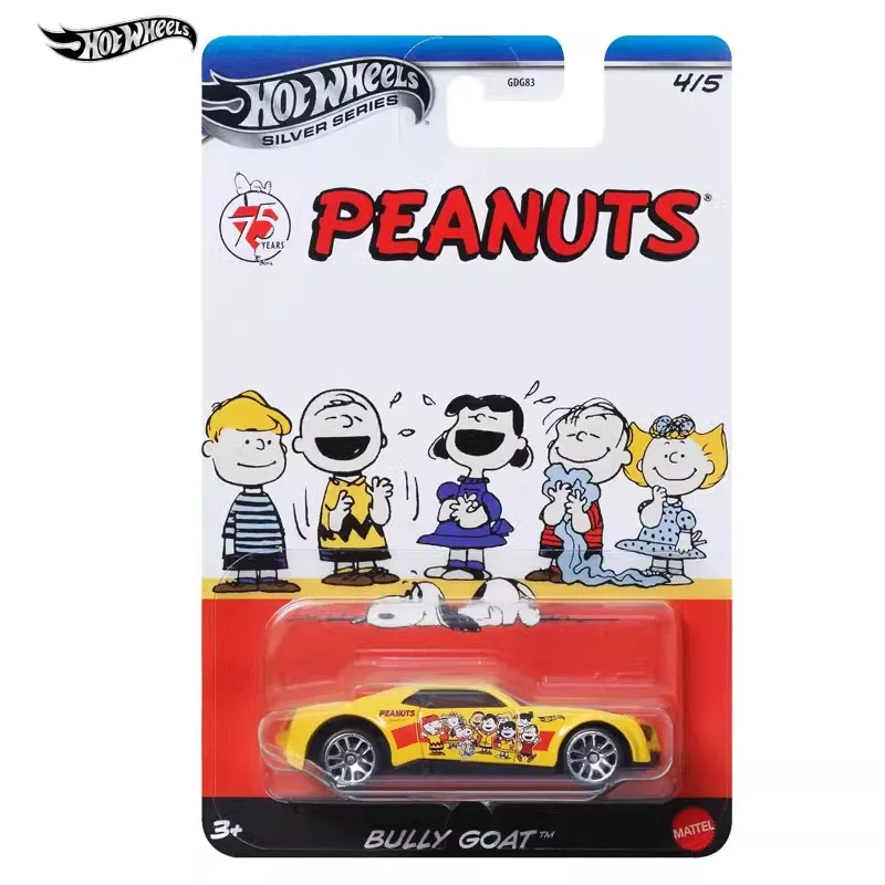 Hot Wheels Sliver Series Co-band Peanuts Snoopy modelo de coche 1/64 Volkswagen Beetle 1985 Honda Cx-r coches modelo niño colección regalo