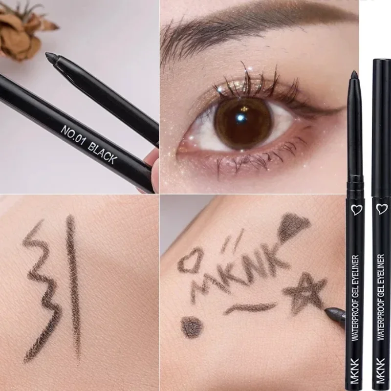 Wodoodporny eyeliner w żelu Czerwony Brązowy Leżący Jedwabnik Długopis Miękki Łatwy w noszeniu Wysoki pigment Matowy Eyeliner Trwały błyszczący makijaż oczu