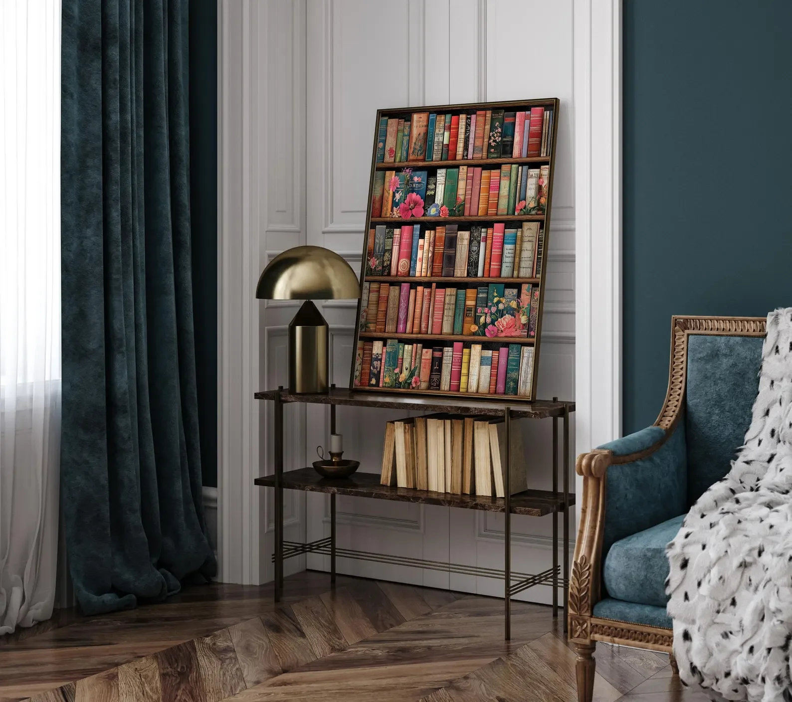 ملصق مكتبة عتيق، طباعة فنية للكتب، ملصق حائط للقراءة، هدية لمحبي الكتب، هدية القراءة، فن الحائط العتيق، عشاق الكتب الرجعية #6