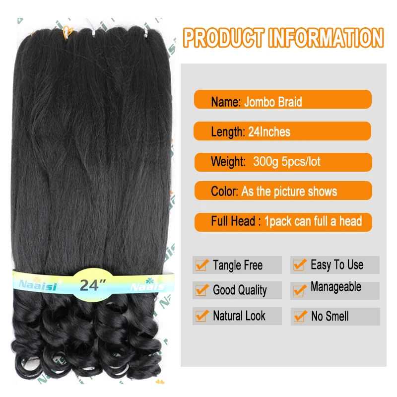 Extensiones de Cabello sintético Jumbo largo para trenzar Afro Twist Box, trenzas azules ombré, 300g por paquete, Super 5X