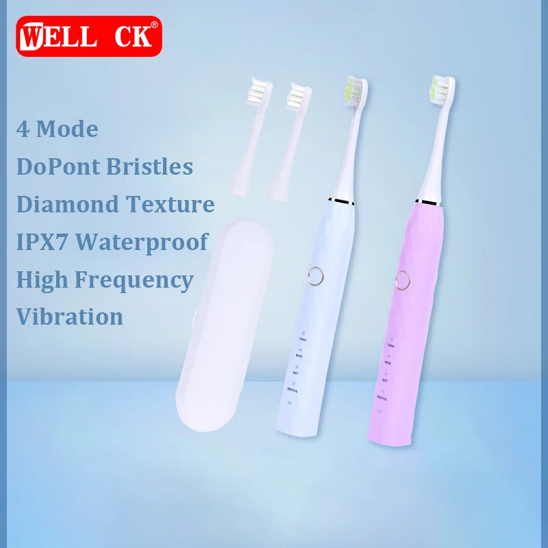 

New Smart Electric Toothbrush Charging Sonic Waterproof Soft Hair Adult Portable Home Use Toothbrush Head Couple Girlfriend