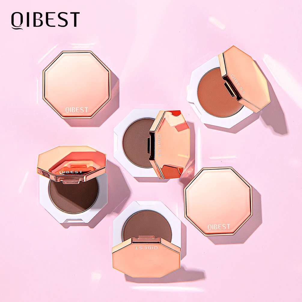 

QIBEST Face Makeup Bronzer Palette Cream Silky Contouring Makeup Cosmetic Highlighter Bronzer Palette Makeup Face Illuminator