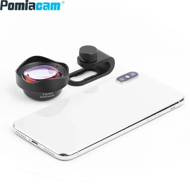 

New super macro 75MM mobile phone external lens insect flower jewelry shooting telephoto macro lens