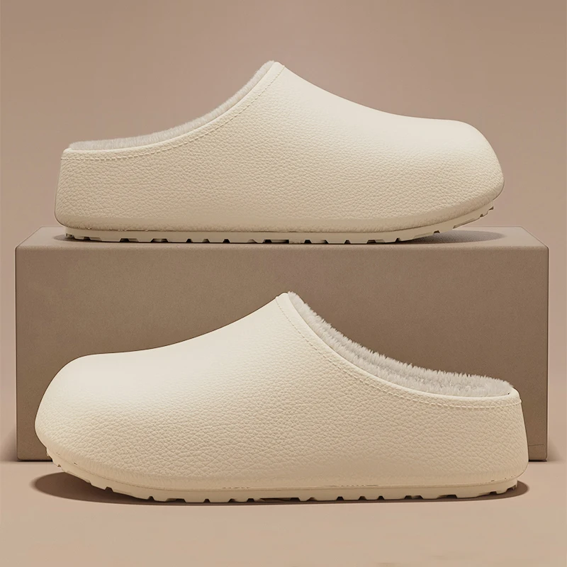 شبشب قطيفة إيفا مقاوم للماء للنساء داخلي دافئ سميك منصة أحذية قطنية امرأة خفيفة الوزن مضادة للانزلاق منفوش المنزل الشرائح #4