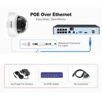4K POE IP Camera IK10 Explosion-proof Outdoor H.265 Onvif Metal Dome CCTV Security Protection 4MP Video Surveillance 5