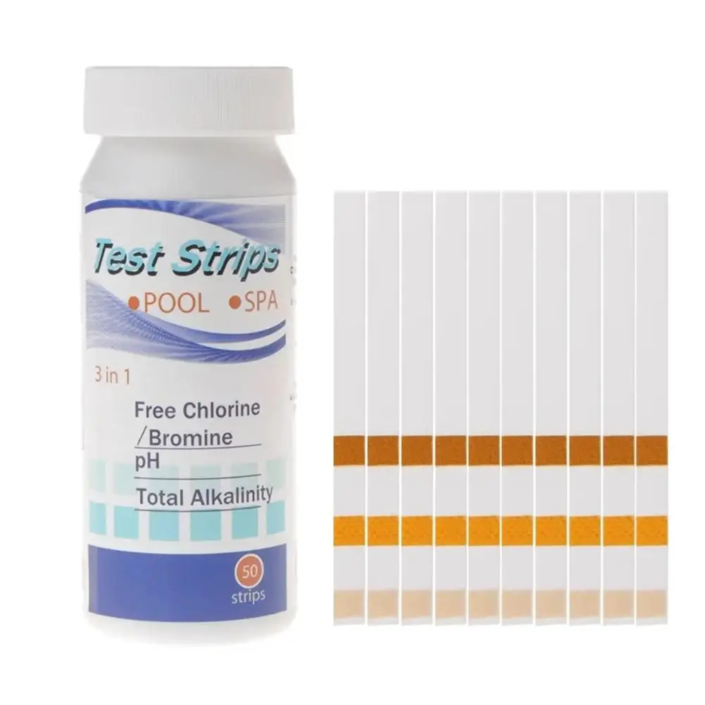 50 stks Chloor PH Teststrips SPA Zwembad Water Tester Papier Residuele Chloor PH Waarde Alkaliteit Hardheid Test Strip