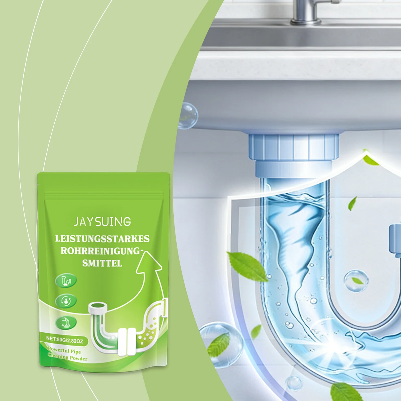 

Мощное средство для прочистки труб: быстродействующий пенящийся очиститель для раковин, кухни, ванной, туалета, канализации.