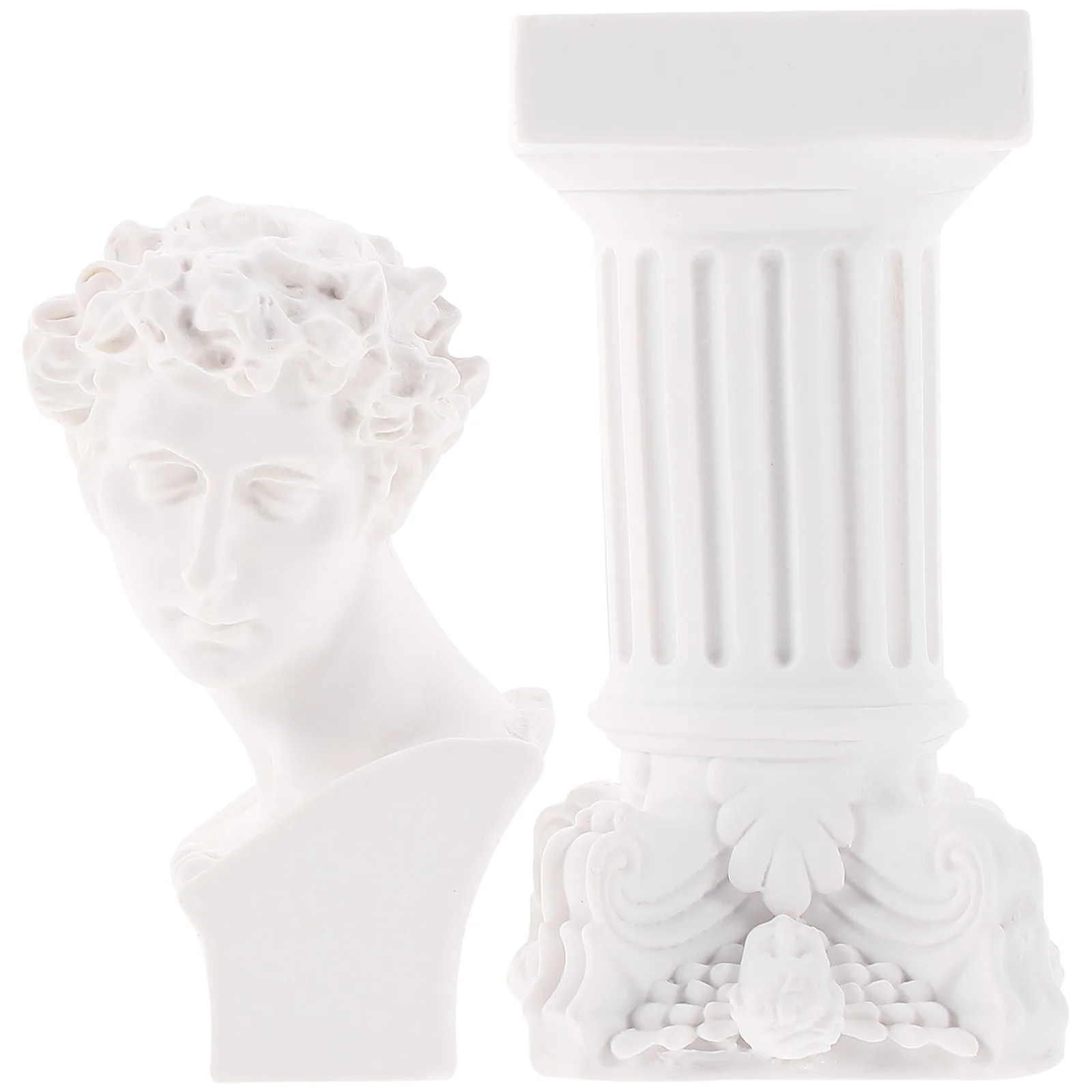 Statue Ornaments Decoration Resin David Figurine Greek Mini Figurines Roman Column Exquisite