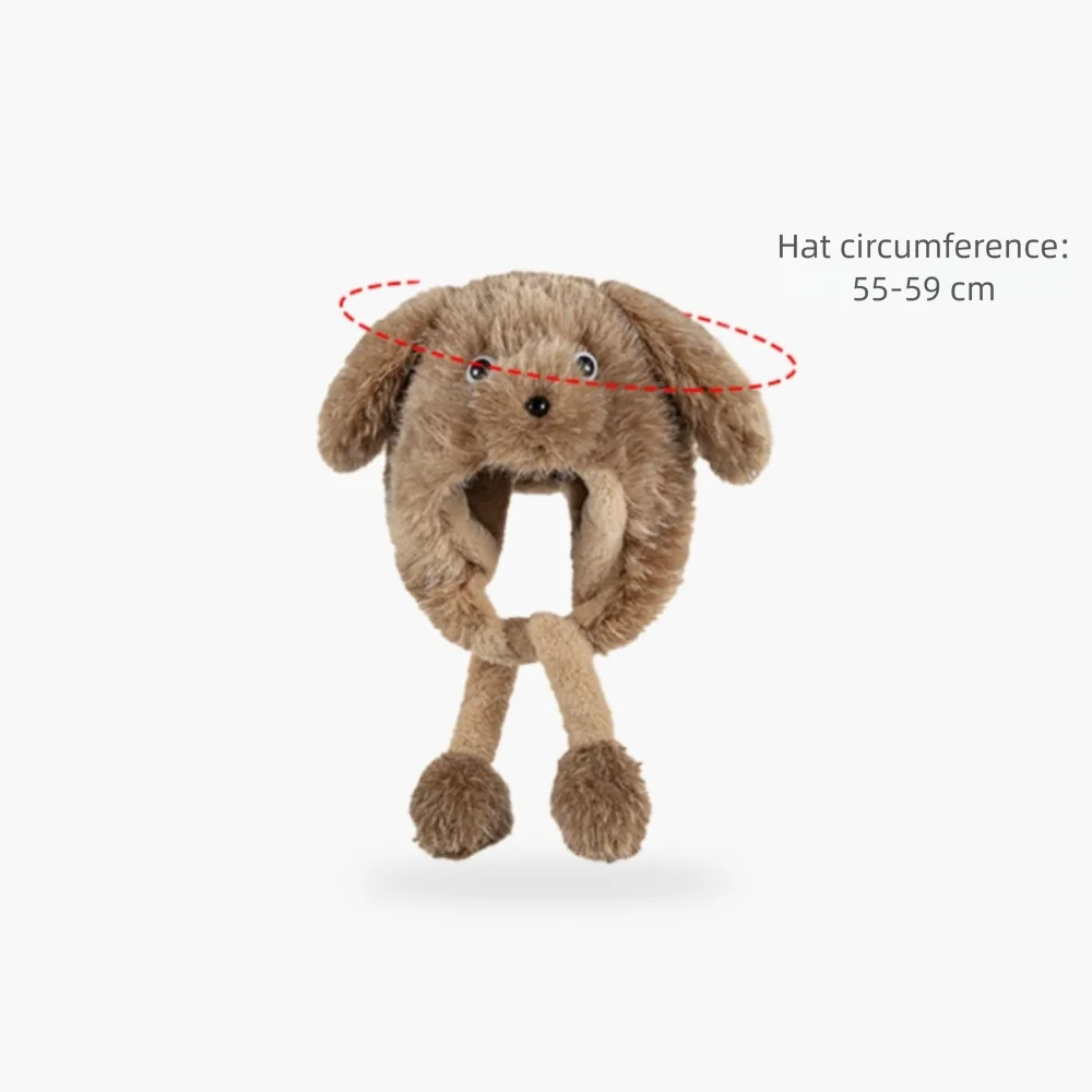 لطيف آذان جرو قبعة الشتاء آذان قرصة دافئة سوف تتحرك المخملية قبعة بحافة سميكة رقيق سدادات حماية الأذن قبعة النساء