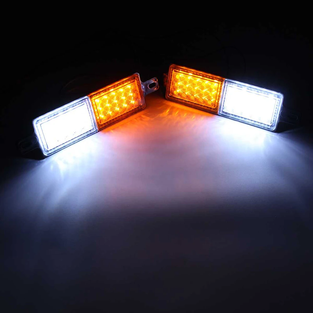 2Pcs 12V 30 LED Car Truck Bull Bar Light Bullbar Front Bumper Light Front Indicator Park Lamp Signal Bulb Trailer