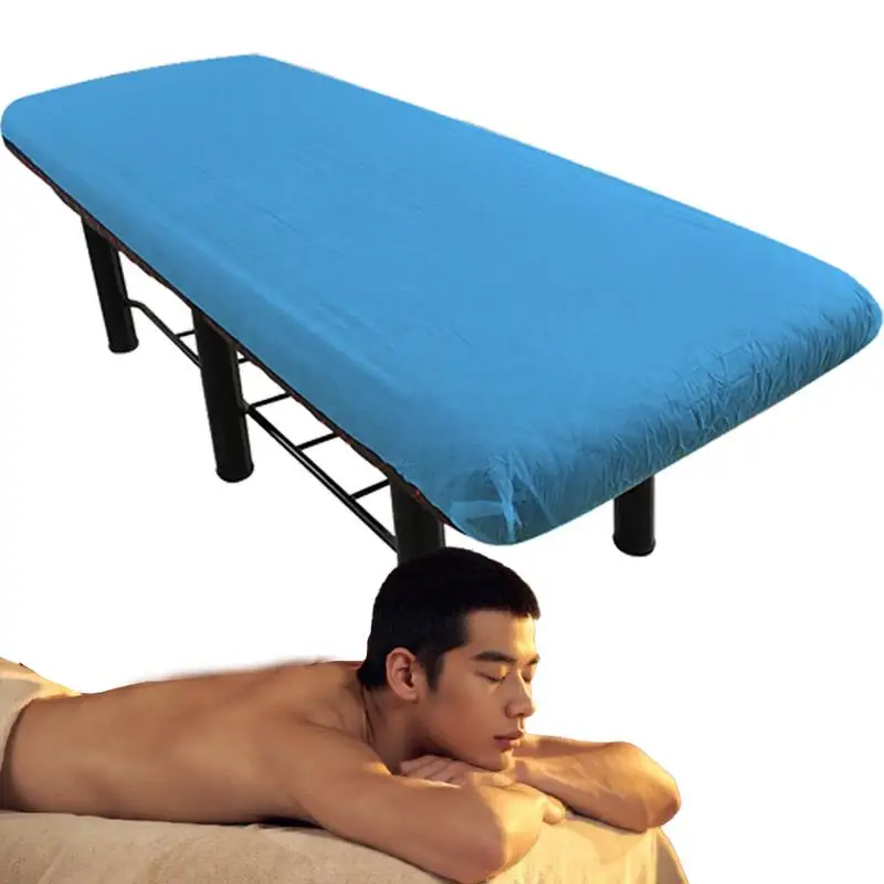 Massage Table Sheets Blue Oil-proof Non-woven Sheets 5X Massage Table Blanket Spa Sheets For Esthetician Bed Massage Bed Cover