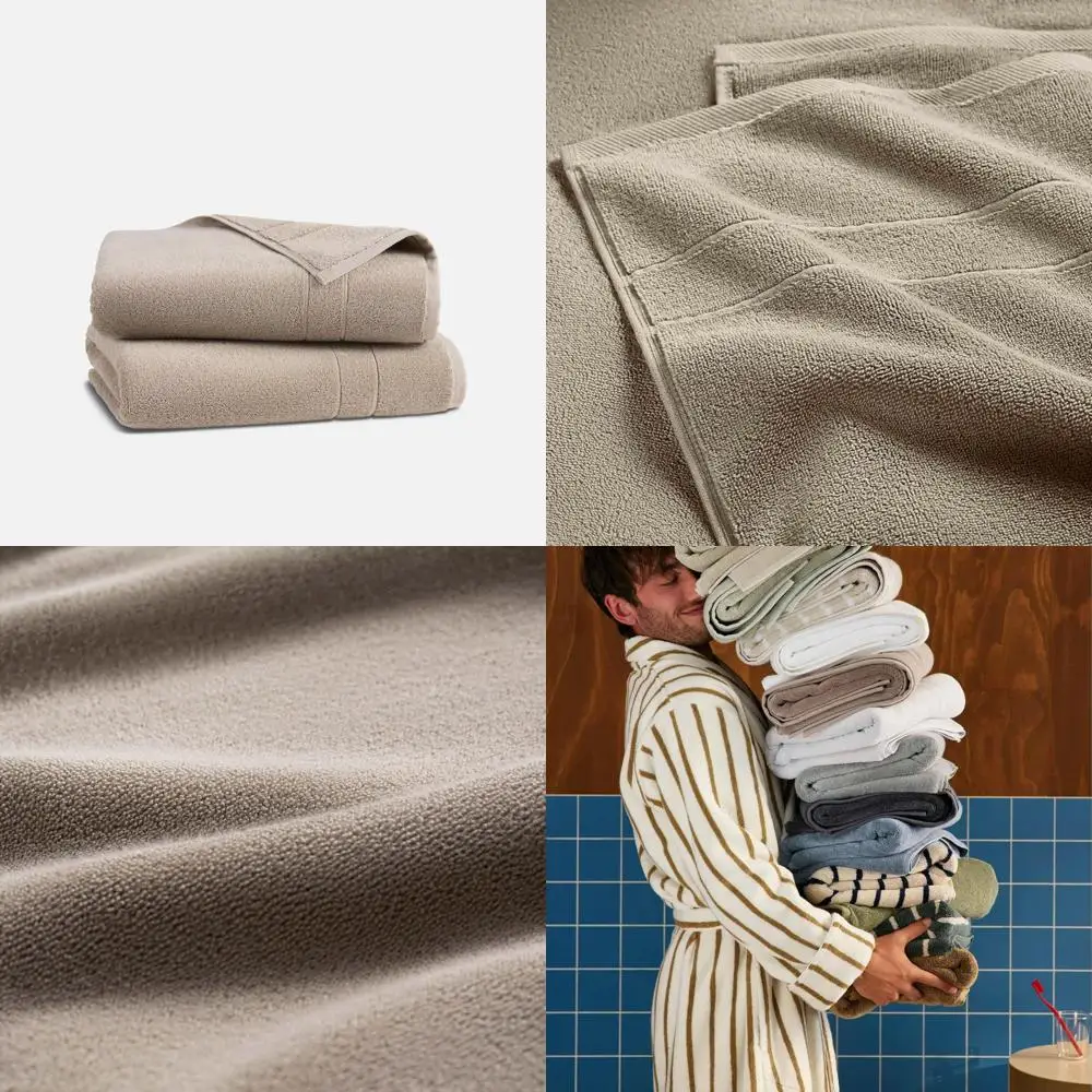 

Роскошный плюшевый комплект турецких хлопковых банных полотенец, 2 шт., 820 GSM, можно стирать в машине, идеально подходит для использования в ванной комнате