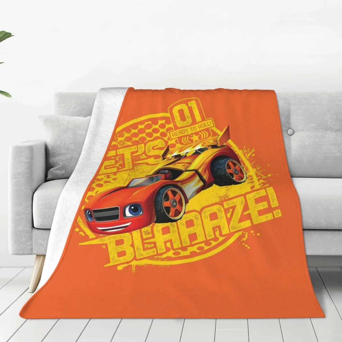 Blaze And The Monster Machines Crew Blanket Soft Warm Flannel Throw Blanket Bedding for Bed Living room Picnic Travel Home Sofa