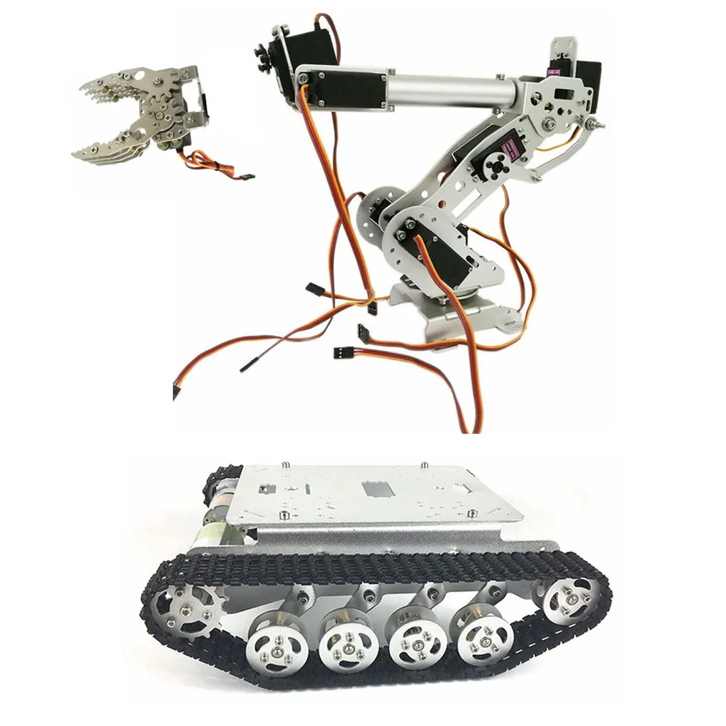 Mobile robot chassis 8 degrees of freedom robotic arm shock absorption trolley grabs and carries items DIY smart kit