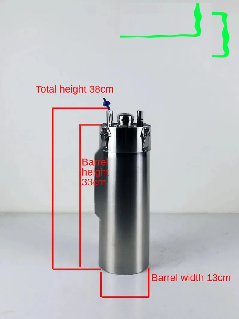 Aquarium CO2 Diffuser Stainless Steel Fish Tank Bubble Atomizer Reactor Carbon Dioxide External Diffuser Bucket view 2