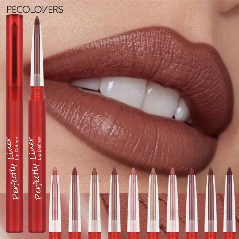 1pcs 레드 튜브 립 라이너, 멀티 컬러, 입술 윤곽선을 묘사, 매력적이고 통통한 입술, 건조 없음, 립 화장품