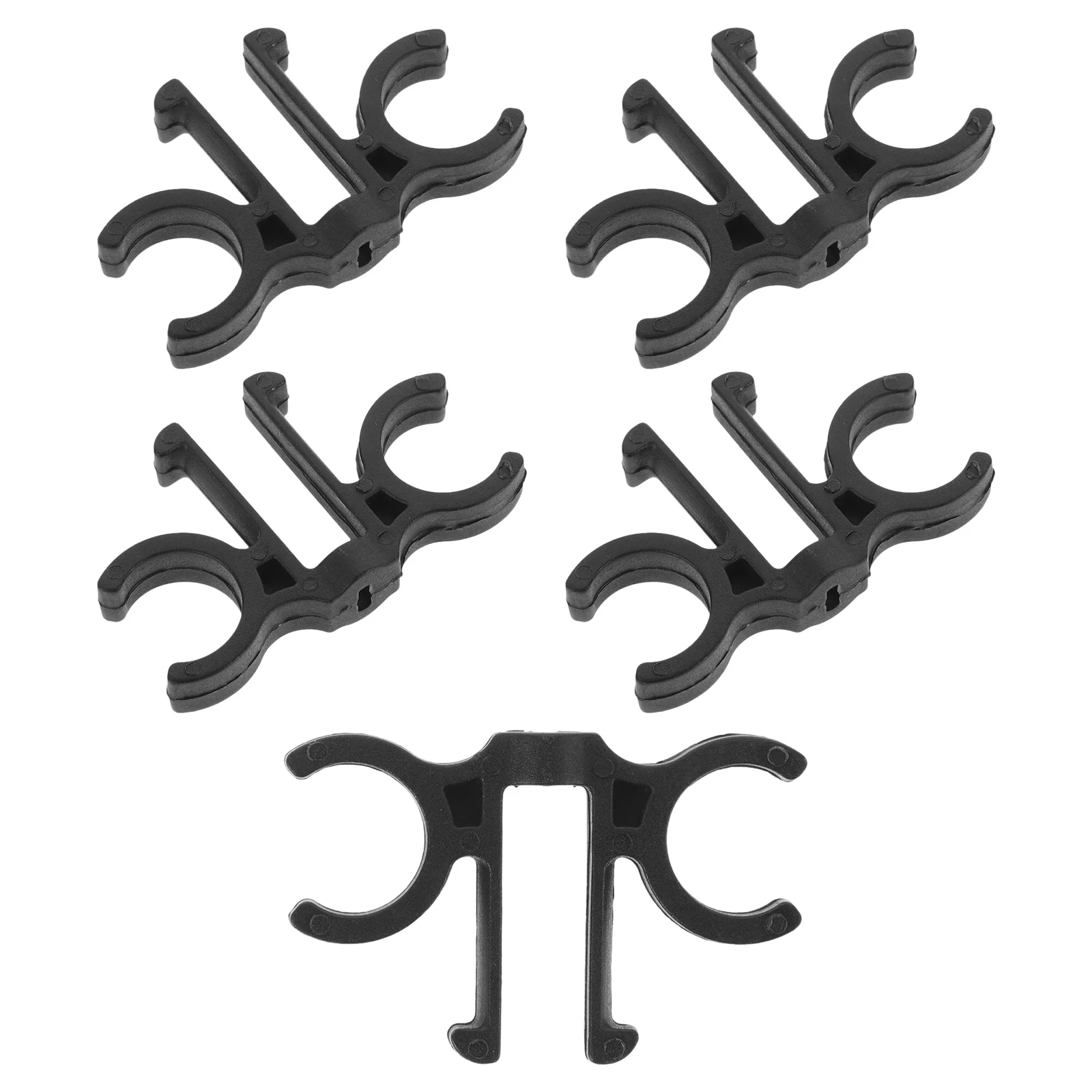 5 قطعة مقاطع القطب البلاستيكية الرحلات موثوقة مشبك كليب التنزه القطب حامل عصا للمشي المفاجئة في الهواء الطلق استخدام المشي لمسافات طويلة كليب