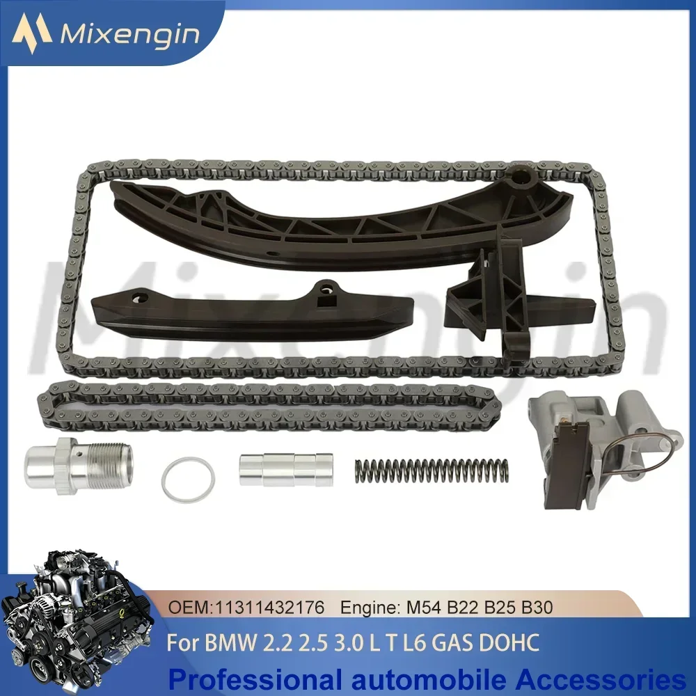 Timing Chain Kit Fit 2.2 2.5 3.0 L T L6 GAS DOHC For 1995-2010 BMW 320i 323i 325i 328i 330i 520i 523i 525i 530i 730i X3 X5 Z3 Z4