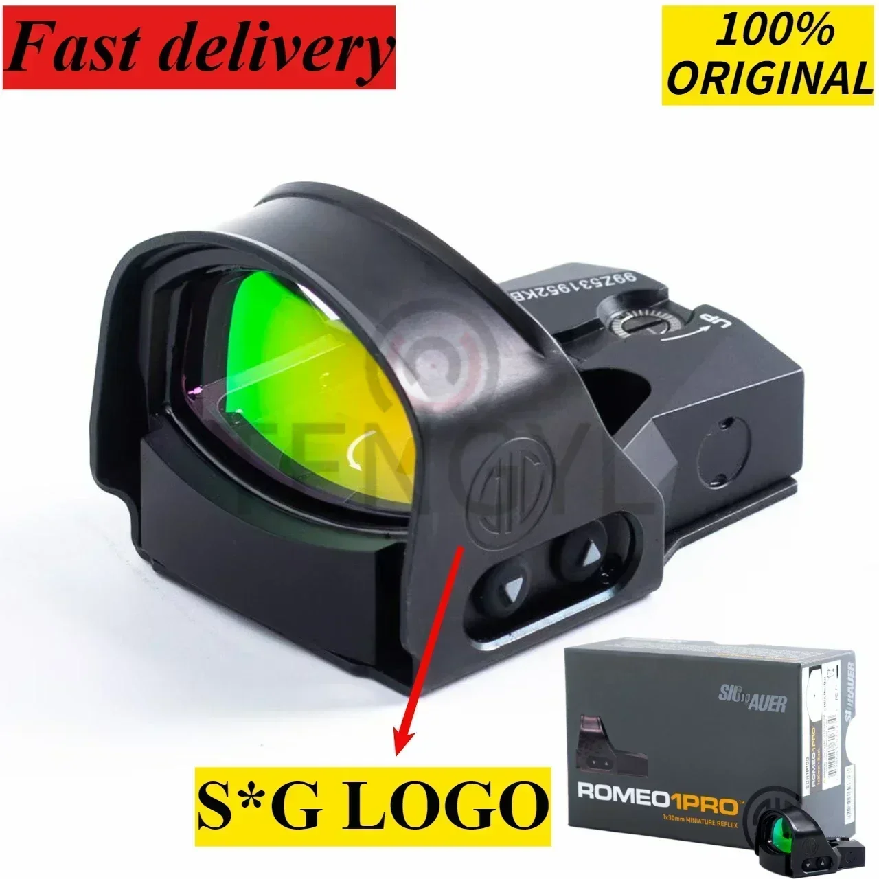 Hunting Red Dot Sight Original Romeo 1 PRO 1x30mm 3 MOA Protective Shroud Reflex Sights Scope Fit 20mm Rail