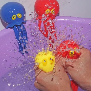 4 ألوان ماصة الإسفنج الأخطبوط نوع لعبة حمام للأطفال قبضة الإجهاد الإجهاد حمام السباحة الصيف أفضل 8 نفخة غرفة أطفال مبيعا - رقم 5