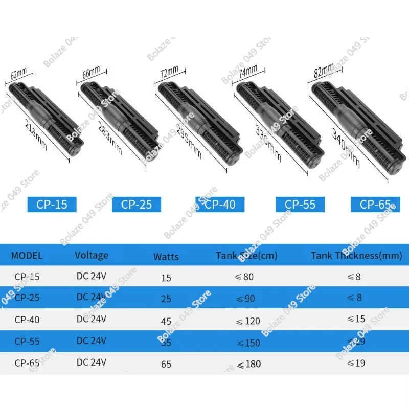 DC24V Cross Flow Wave Generator Pump Silent Circulation Aquarium Wave Generator 360 Degree Circulation Fish Tank Supplies