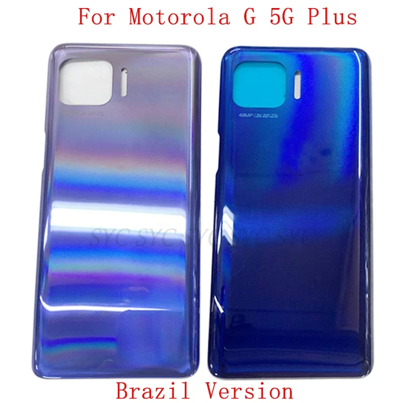 Rear Door Battery Cover Case Housing For Motorola Moto G 5G Plus Brazil Version Back Cover with Logo Repair Parts