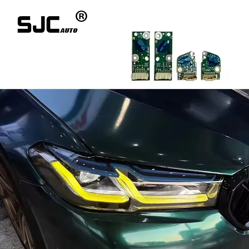 SJC Auto Hot-selling CSL Yellow Headlights DRL LED Board for BMW 5-series F90 G30 LCI (2021-Present) Module Upgrade