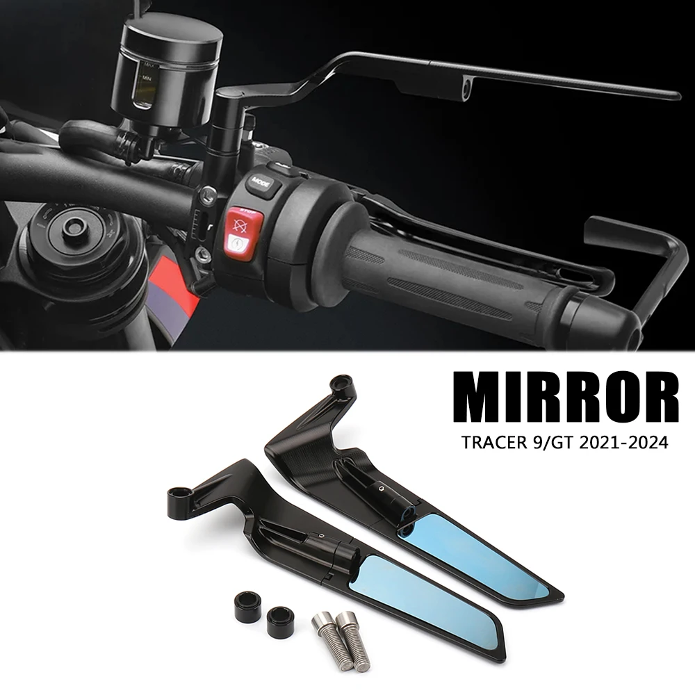 For YAMAHA Tracer9  Tracer 9 GT Motorcycle Mirrors Stealth Mirrors Sports Winglets Mirror Kit Adjustable Mirrors Wing Mirrors