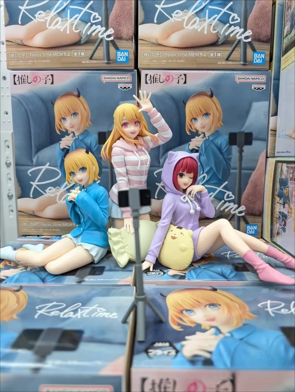 بانداي الأصلي OSHI NO KO الاسترخاء الوقت أريما كانا MEM أنيمي عمل أرقام نموذج جمع الحلي الشكل اللعب هدايا عيد الميلاد