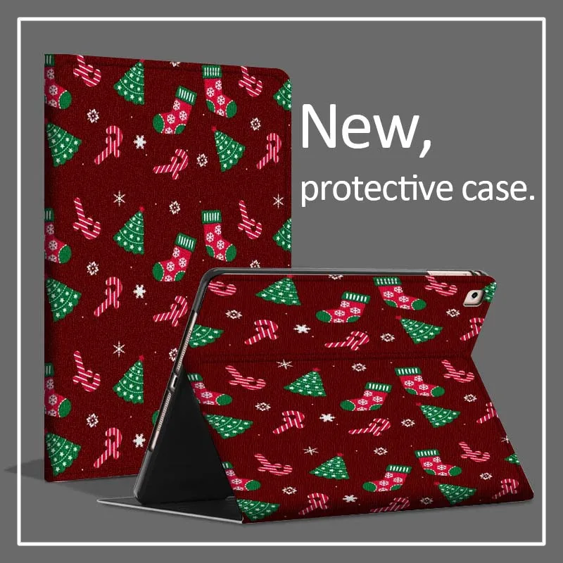 

Рождественские носки елка для Huawei MatePad 5, 10, 11, 13, 3, X9a X8a V7 6, 11,5, 13,3, защитный чехол для планшета