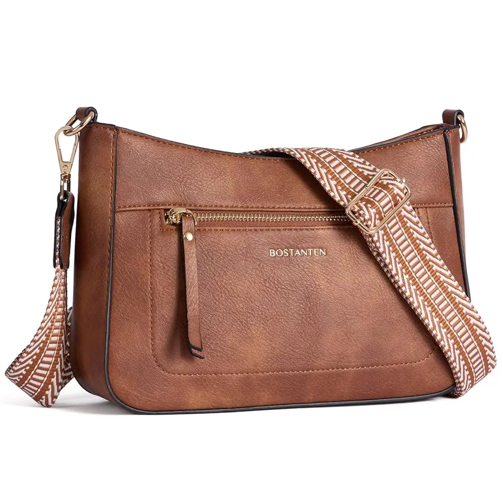 Crossbody Purses for Women Vegan Leather Shoulder Handbags Hobo Bag with Detachable Strap for Daily Travel & Work