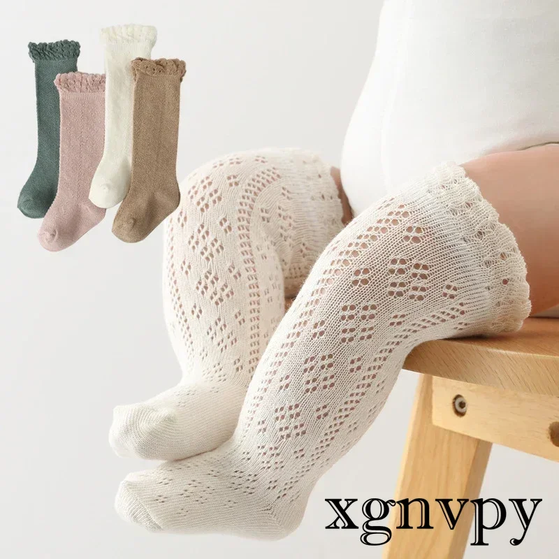 Socks Baby Girl Boy Newborn Knee High Long Socks Infant Cute Toddler Non-slip Socks Cotton Baby Stuff Accessories Girl Clothes