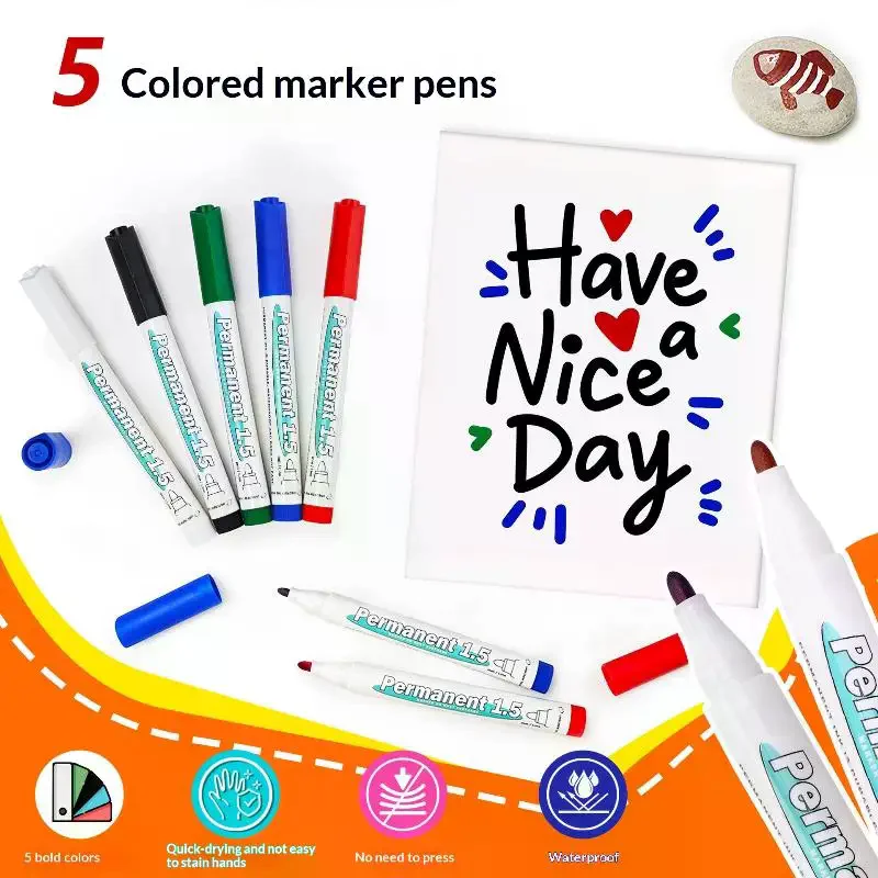 

White Board Marker School Office Supply Writing Tool Eraserable Mark Pen Child Drawing Painting Paintbrush Stationery Gift