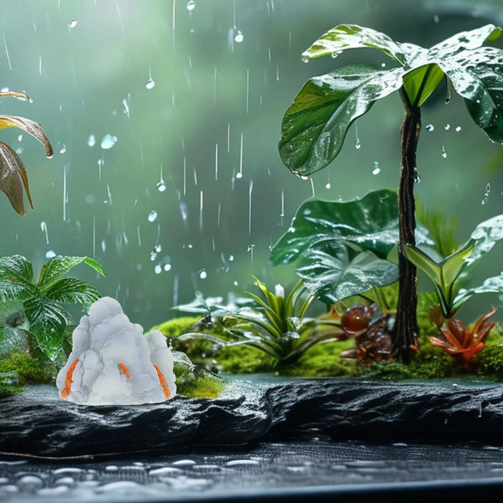 

4Pcs Miniature Bonsai Rockery Resin Accessories DIY Garden Decoration Indoor Bonsai Ornament Fish Tank Decor Garden Accessories