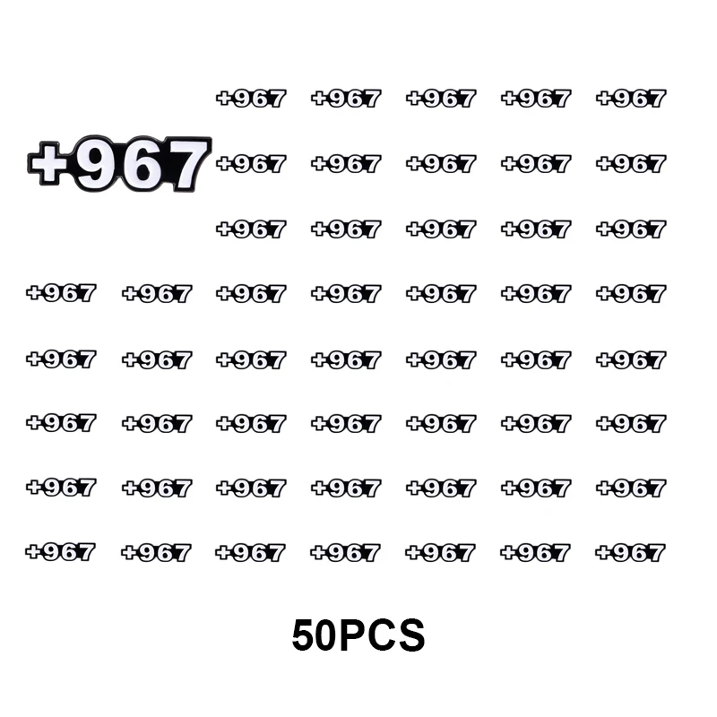 1-5-10-50-100PCS +967 Saudi Arabia Mobile Phone 3M Sticker Badge Metal Pin Broooches Pins