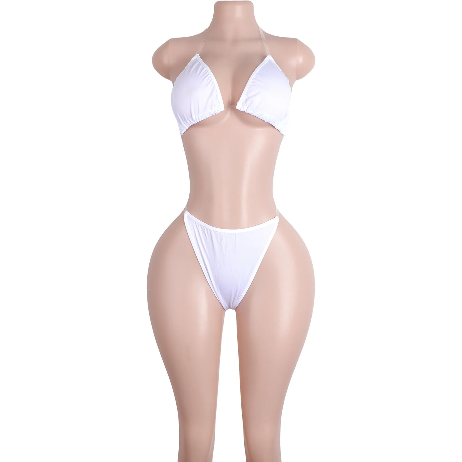 Bikinis Swimwear Halter Neck Design Cutout Detailing Elastic Straps Wholesale Beachwear Summer Outfits Apparel Exotic Dancewear