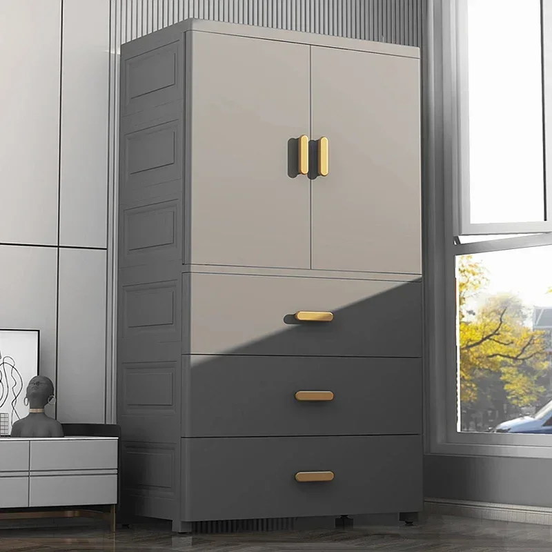 Children's wardrobe simple plastic baby modern simple household bedroom baby small wardrobe rental room storage cabinet