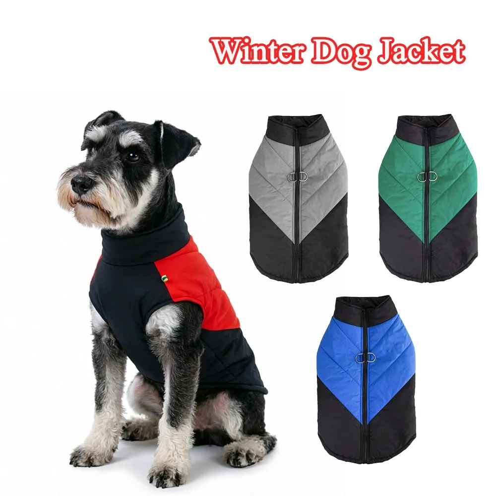 Winter-Haustierjacke, warme Kleidung mit Reißverschluss für kleine, mittelgroße und große Hunde, Katzen, winddichte Welpenweste, Mantel, Chihuahua, französische Bulldogge, Kostüm
