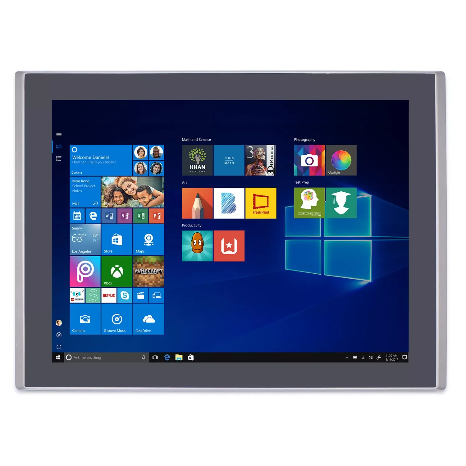 Hystou 17.1 Inch Industriële Panel Pc Intel Celeron J1900 DDR3 Onboard4G Sim-kaart RS232 RS485 Linux Ubuntu Hd Gpio IP65 tablet