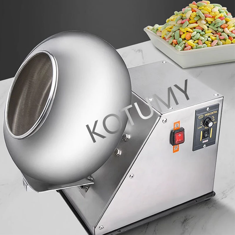 Sugar Coating Pan / Candy Polishing Machine 220V Film Coating Roasting Panning Machines Stainless Steel Electric Chocolate Coate