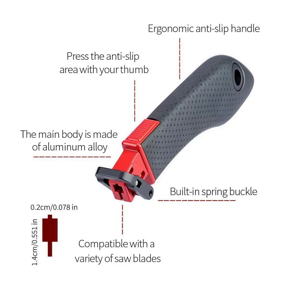 Universal Interface Reciprocating Saw Manual Handle Anti-Slip Plastic Saw Ruler Handle Comfort-Grip Handle Portable