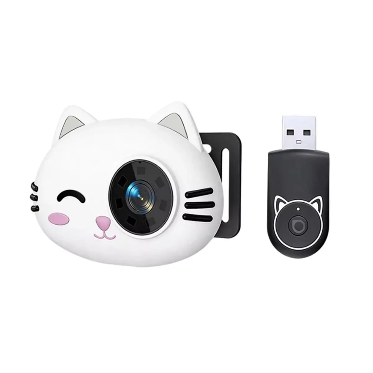 “QUALITY EXCELLE“Wireless CarPlay Adapter 1080P Rear Seat Camera 150° Wide Angle Night Vision AI Monitor for Kids Pets