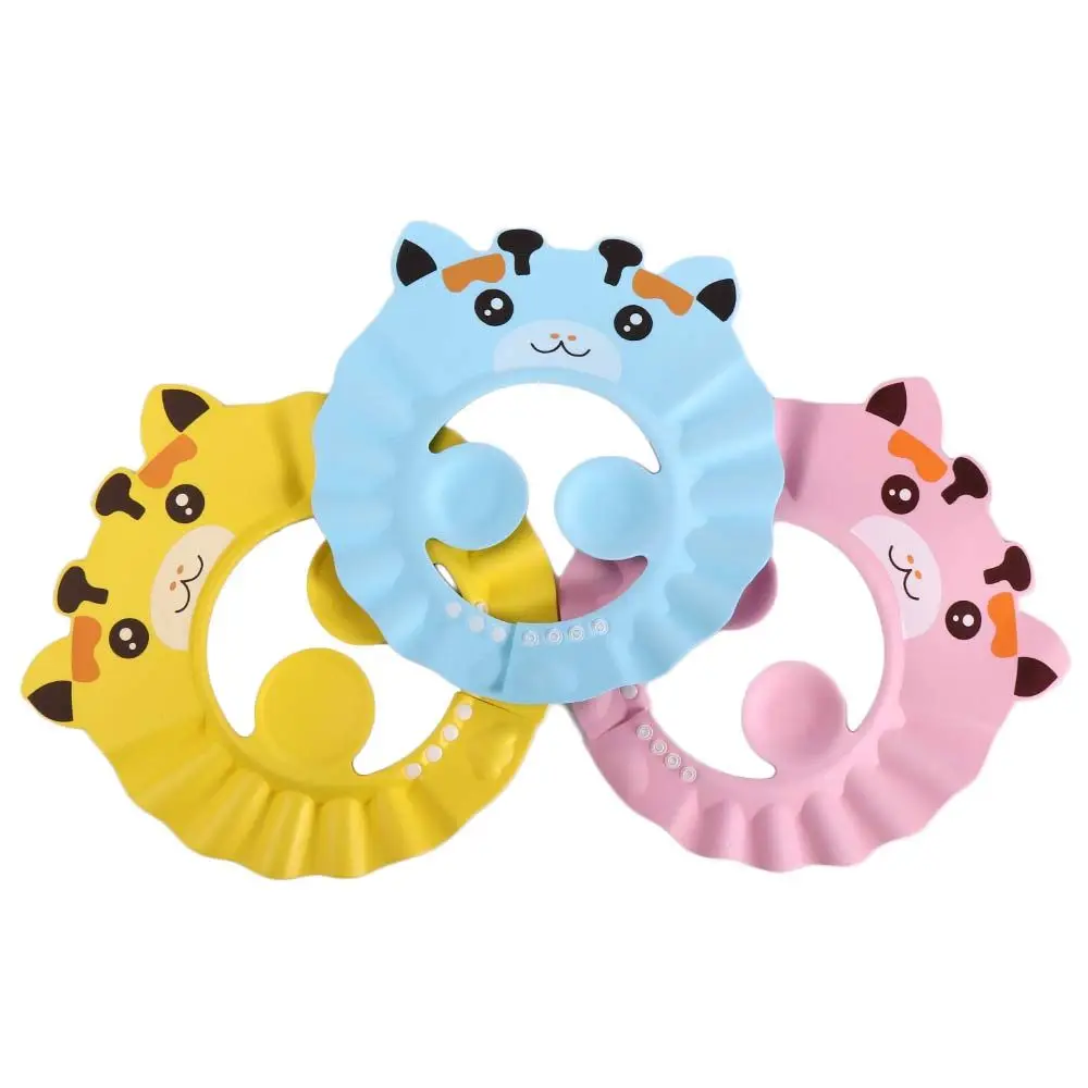 

Cute Soft Hair Wash Hat Cartoon Ear Protection Infant Waterproof Bath Visor Hat Shampoo Cap Baby Bath Hat Head Cover