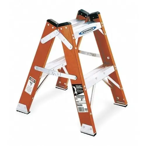 T6202 300-Pound Duty Rating Fiberglass Twin Step Stool, 2-Foot